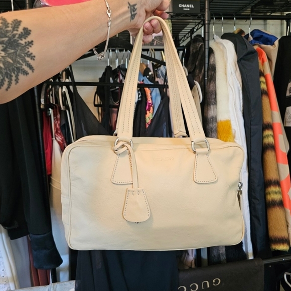 Prada Vintage Calfskin Leather Boston Bag - Picture 2 of 16